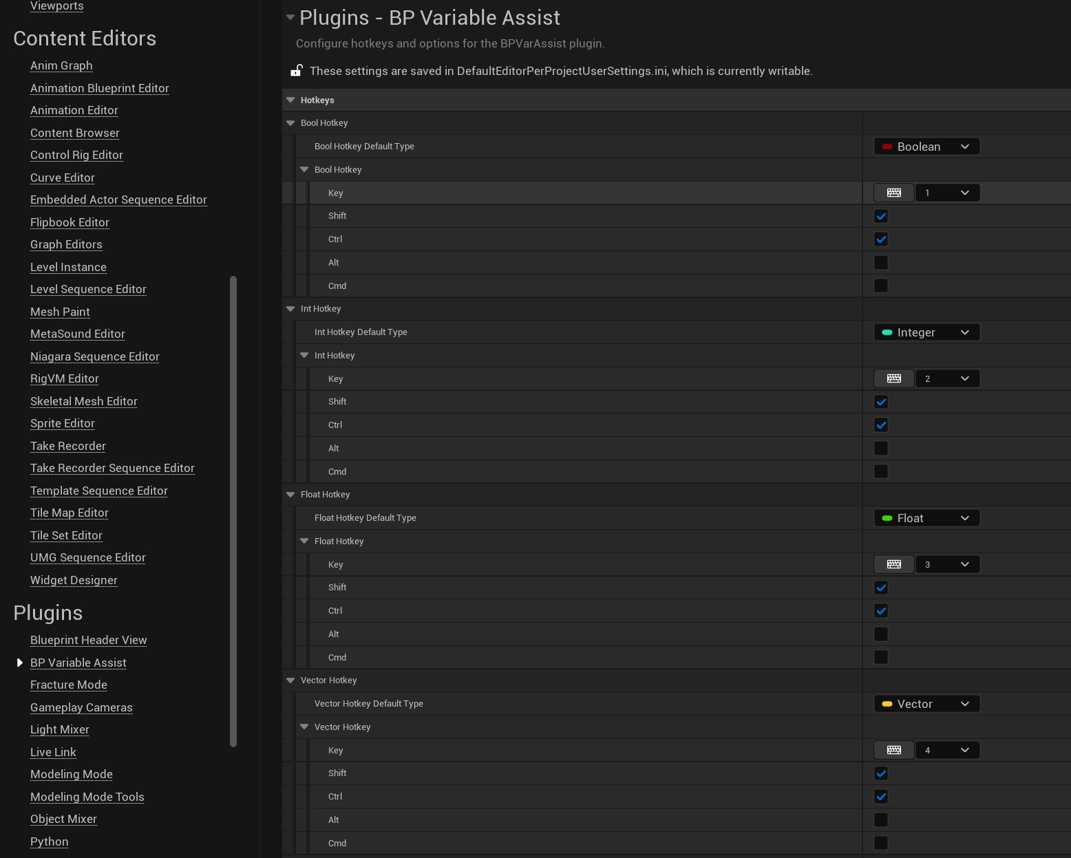 Editor Preferences